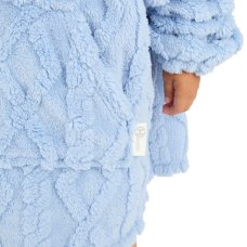 18C1040: Infants Clipped Arran Oversized Plush Hoodie (One Size - 3-6 Years)